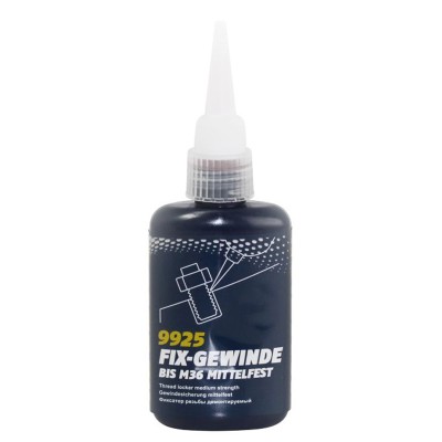 Фіксатор та герметик різьблення демонтажний / 9924 Fix-Gewinde mittelfest Mannol 0,01 л.