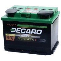 Автомобільний акумулятор Decaro START 60Ah 480A 12V L азия (175x190x242)