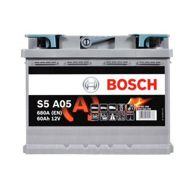 Автомобільний акумулятор Bosch 6СТ–60 S5 A05 AGM (0 092 S5A 050)