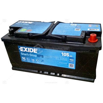 Акумуляторна батарея Exide EFB 6СТ-105 Євро (EL1050) (950А)