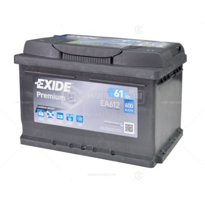 Акумуляторна батарея Exide Premium 6СТ-61 Низкопола Євро (EA612) (600А)
