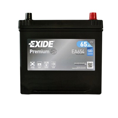 Акумуляторна батарея Exide Premium 6СТ-65 АЗІЯ Євро (EA654) (580А) 