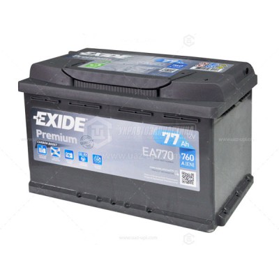 Акумуляторна батарея Exide Premium 6СТ-77 Євро (EA770) (760А)