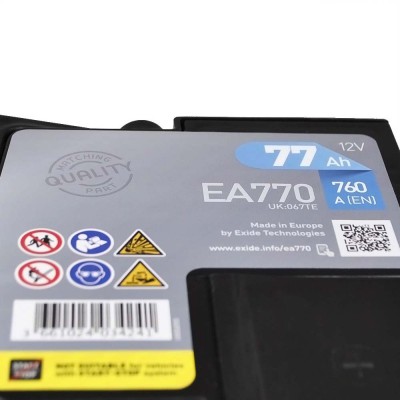 Автомобільний акумулятор Exide 6СТ-77 Premium (EA770)