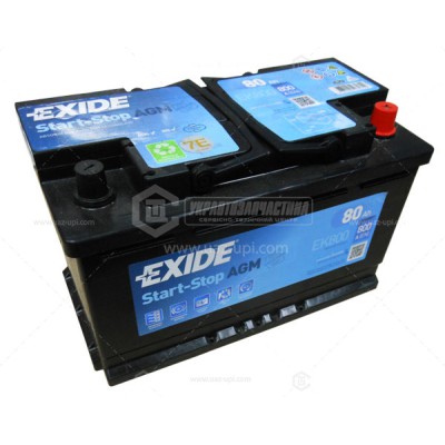 Акумуляторна батарея Exide AGM 6СТ-80 Євро (EK800) (800А)
