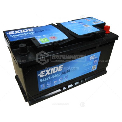 Акумуляторна батарея Exide AGM 6СТ-95 Євро (EK950) (850А)