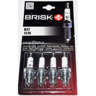 Свічка запалення ГАЗ 3302 дв.402 BRISK Classik (к-т-4ШТ)(блистер)(аналог  А14В)