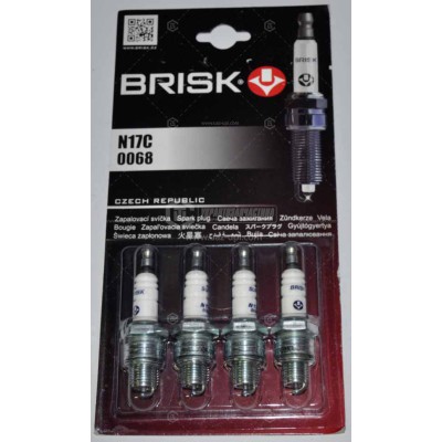 Свічка запалювання N17 к-т (4 шт) (Волга)  (Brisk Super) (аналог  А14В)