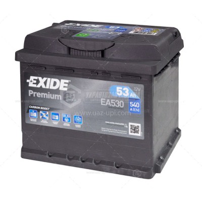Акумуляторна батарея Exide Premium 6СТ-53 Євро (EA530)