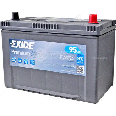 Акумуляторна батарея Exide Premium 6СТ-95 АЗІЯ Євро (EA954) (800А)