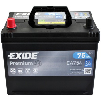 Акумулятор Exide Premium 6CT-75 АЗІЯ Євро: Висока ємність для сучасних азіатських автомобілів