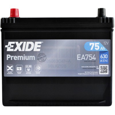 Акумулятор Exide Premium 6CT-75 АЗІЯ Євро: Висока ємність для сучасних азіатських автомобілів