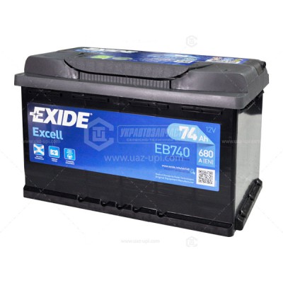 Акумуляторна батарея Exide Excell 6СТ-74 Євро (EB740) (680А)