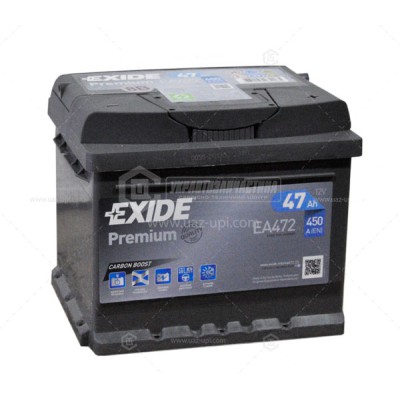 Акумуляторна батарея Exide Premium 6СТ-47 Низкопола Євро (EA472) 