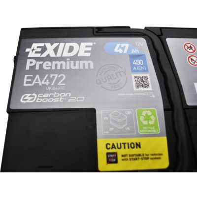 Акумулятор Exide Premium 6СТ-47 Низкопола Євро: Низький профіль для європейських авто