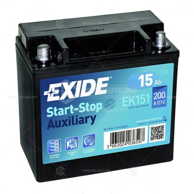 Акумуляторна батарея Exide AGM 6 CT-15 Євро (EK151) (200А)