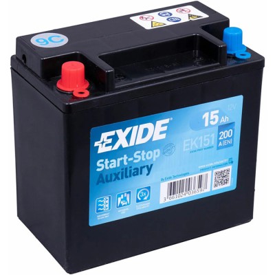 Автомобільний акумулятор Exide 6CT-15 AGM (EK151)