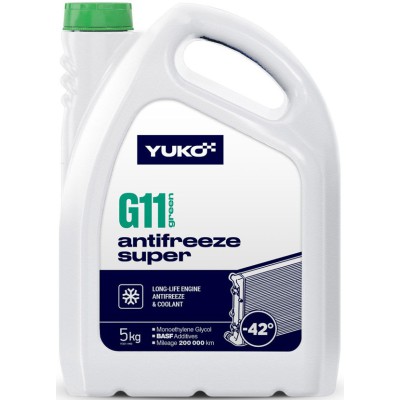 Антифриз Юкойл Antifreeze-40 (Super G-11, зелений), 5кг