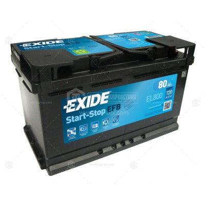 Акумуляторна батарея Exide EFB 6СТ-80 Євро (EL800) (720А)