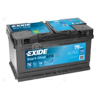 Автомобільний акумулятор Exide EFB 6СТ-75 Евро (EL752) (730А)