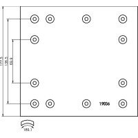 Накладки гальмівні WVA 19036 19037 1-РЕМ 419*177.8 FRUEHAUF ROR TRAILOR (к-т 8шт) (в-во BRAKE POINT