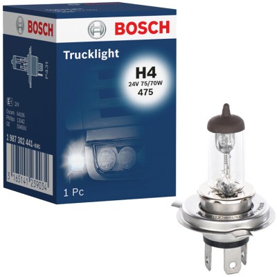 Лампа галогенна H4 24V 75/70W P43t TRUCKLIGHT (в-во Bosch)
