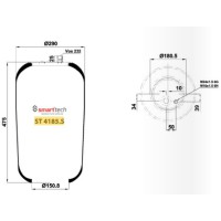 Пневмоподушка без склянки UNIVERSAL 4185N (в-во SMARTTECH) Пневмоподушка без склянки UNIVERSAL 4185N (в-во SMARTTECH)