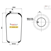 Пневмоподушка без склянки UNIVERSAL 4390N1 (в-во SMARTTECH)