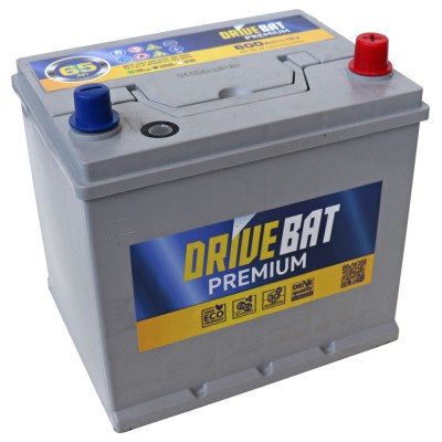 Акумуляторна батарея DRIVEBAT  Premium 6СТ-65 АЗІЯ Є (600А)