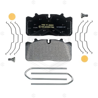 Колодки гальм. дискові MAN RVI IVECO WVA 29088 29285 (З ПРИТИРОЧНИМ ПОКРИТТЯМ)