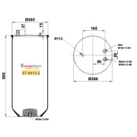 Пневмоподушка без склянки UNIVERSAL 4912NP08 (в-во Eker)