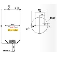 Пневмоподушка без склянки UNIVERSAL 4912NP10 (в-во Eker)