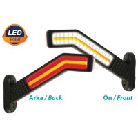 Ліхтар габарітний All Trucks LED рожок правий довгий 