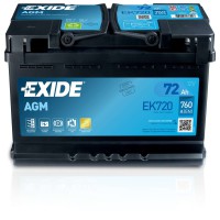 Автомобільний акумулятор Exide AGM 6СТ-72 Євро (EK720) (760А)