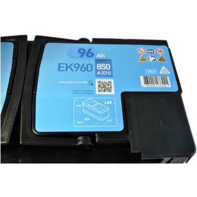 Exide AGM 6СТ-96 Евро (EK960) - надійність для вашого авто