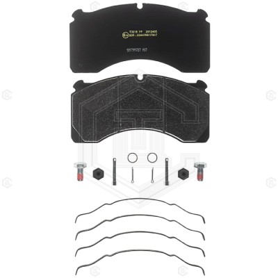 Колодки гальм. дискові WVA 29124 ROR MERITOR DX195 (З ПРИТИРОЧНИМ ПОКРИТТЯМ)