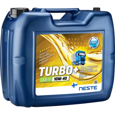 Олива моторна Neste Turbo+LSA II 10W40 API CK-4 E6, Е9 синтетична, 20л