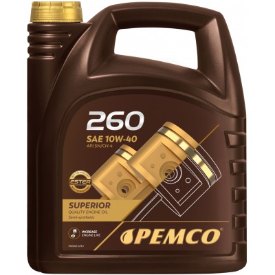 Олива моторна PEMCO 260 10W-40, 5 л 
