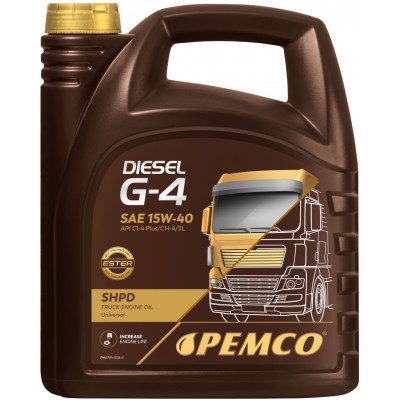 Олива моторна PEMCO Diesel G-4 SHPD 15W-40, 5 л