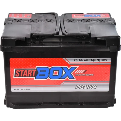 Автомобільний акумулятор StartBOX 6СТ–75 Premium 680A 12V L (175x190x276)
